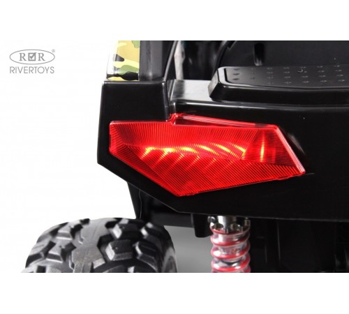 Детский электромобиль A707AA LUX NEW 4WD (16 км/ч.) зеленый камуфляж