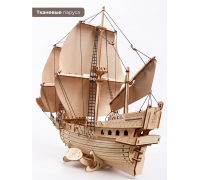 Корабль с белыми парусами  "Золотая Лань Dariwood" 400х352х210 мм