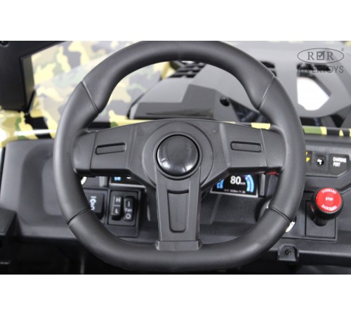 Детский электромобиль A707AA LUX NEW 4WD (16 км/ч.) зеленый камуфляж
