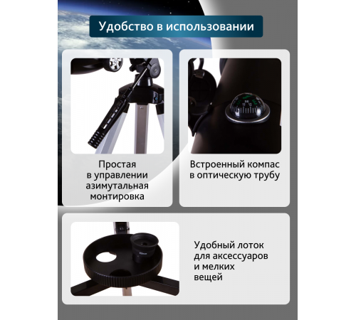 Телескоп Levenhuk Skyline Travel 80