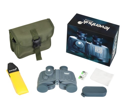 Бинокль Levenhuk Nelson 8x30 с сеткой и компасом Бинокль Levenhuk Nelson 8x30 с сеткой и компасом