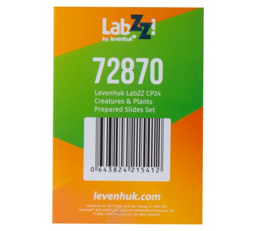 Набор микропрепаратов Levenhuk LabZZ CP24, существа и растения Набор микропрепаратов Levenhuk LabZZ CP24, существа и растения