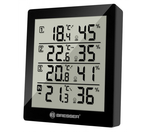Метеостанция Bresser Temeo Hygro Quadro, черная