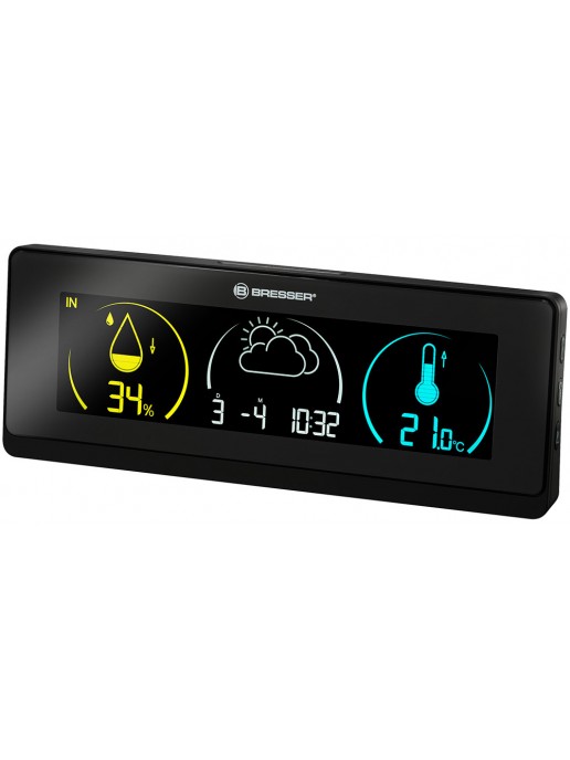 Метеостанция Bresser Temeo Life с цветным дисплеем, черная