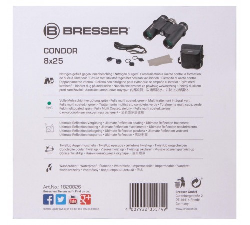 Бинокль Bresser Condor UR 8x25