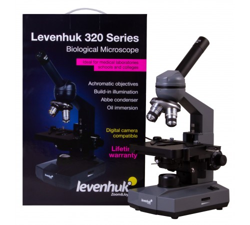 Микроскоп Levenhuk 320 PLUS, монокулярный Микроскоп Levenhuk 320 PLUS, монокулярный