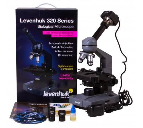 Микроскоп цифровой Levenhuk D320L PLUS, 3,1 Мпикс, монокулярный