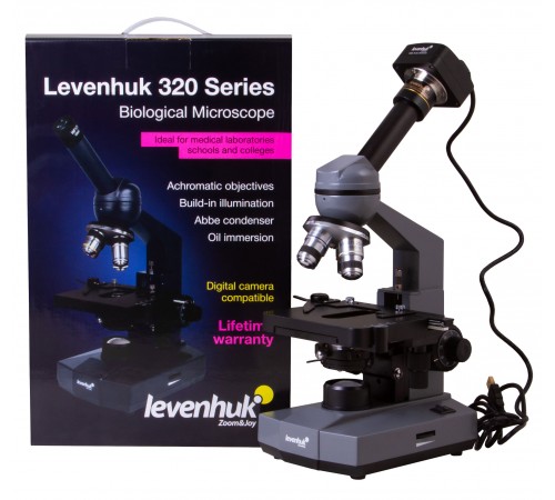 Микроскоп цифровой Levenhuk D320L PLUS, 3,1 Мпикс, монокулярный