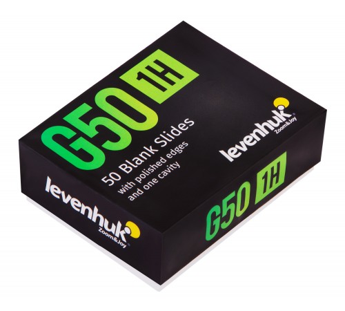 Стекла предметные с лункой Levenhuk G50 1H, 50 шт. Стекла предметные с лункой Levenhuk G50 1H, 50 шт.