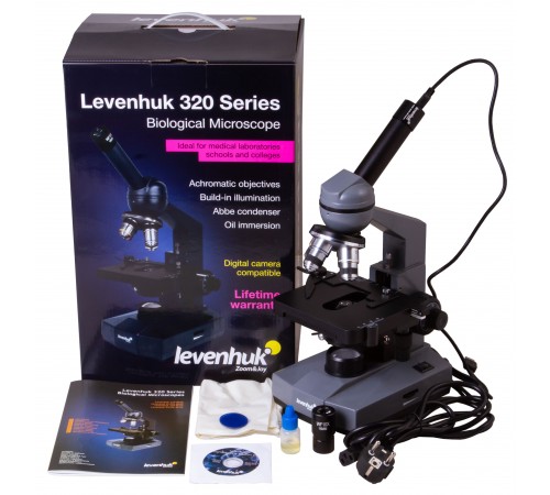 Микроскоп цифровой Levenhuk D320L BASE, 3 Мпикс, монокулярный