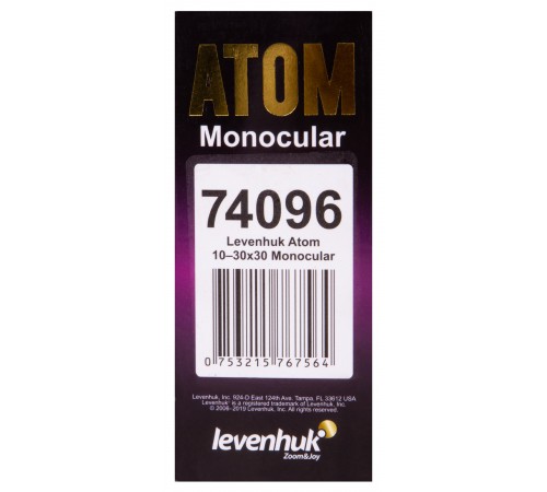 Монокуляр Levenhuk Atom 10–30х30