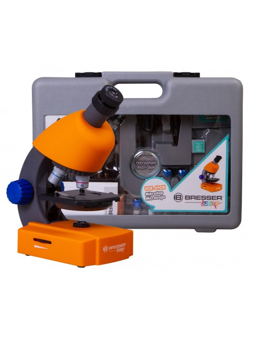 Микроскоп Bresser Junior 40–640x с набором для опытов, в кейсе