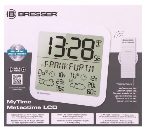 Часы настенные Bresser MyTime Meteotime LCD