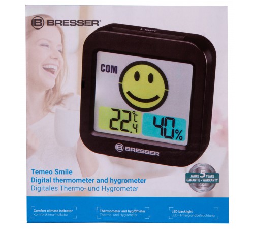 Метеостанция Bresser MyTime Smile, черная