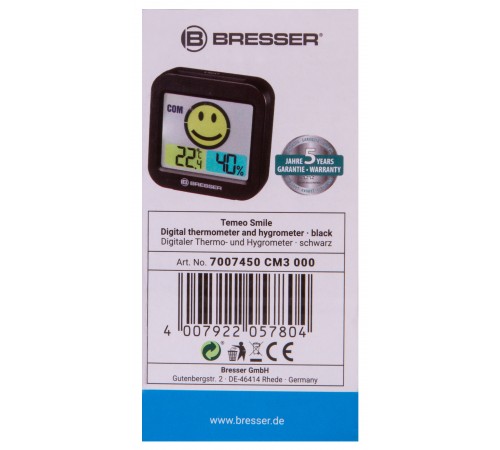 Метеостанция Bresser MyTime Smile, черная