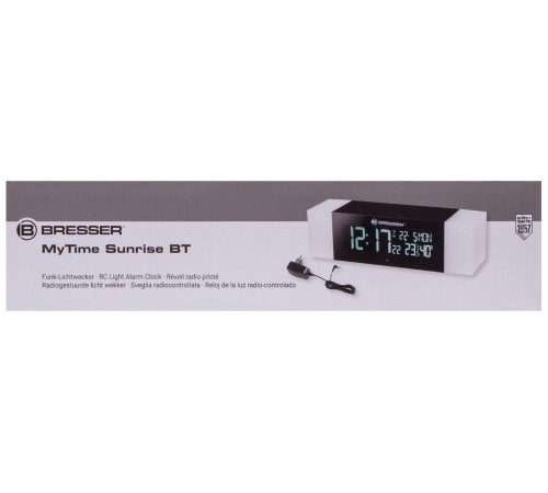 Радио с будильником и термометром Bresser MyTime Sunrise Bluetooth, черное
