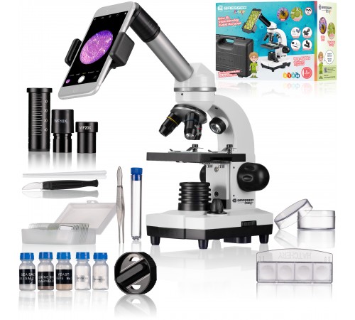 Микроскоп Bresser Junior Biolux SEL 40–1600x, белый, в кейсе Микроскоп Bresser Junior Biolux SEL 40–1600x, белый, в кейсе
