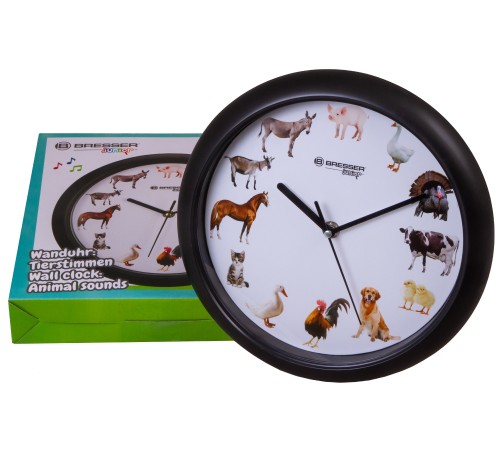 Часы настенные Bresser Junior, 25 см, с животными Часы настенные Bresser Junior, 25 см, с животными