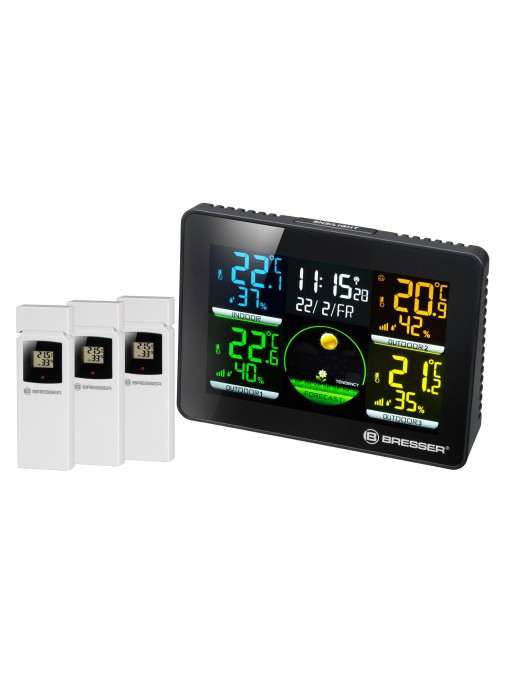 Метеостанция Bresser Thermo Hygro Quadro NLX с тремя датчиками