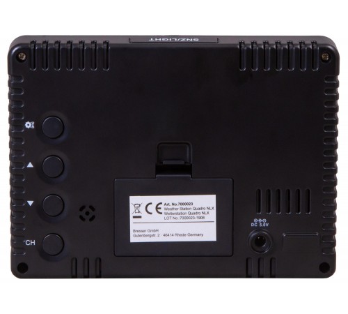 Метеостанция Bresser Thermo Hygro Quadro NLX с тремя датчиками
