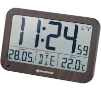Часы настенные/настольные Bresser MyTime MC LCD в корпусе под дерево