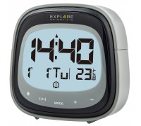 Часы цифровые Explore Scientific Dual с будильником, черные