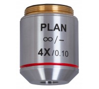 Объектив планахроматический Levenhuk MED 4x/беск