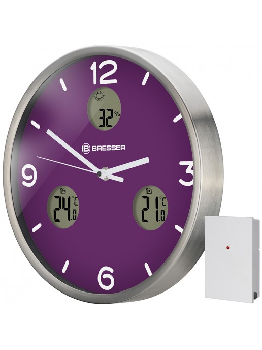 Часы настенные Bresser MyTime io NX Thermo/Hygro, 30 см