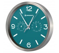Часы настенные Bresser MyTime ND DCF Thermo/Hygro, 25 см, синие