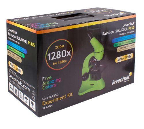 Микроскоп Levenhuk Rainbow D50L PLUS, 1,3 Мпикс