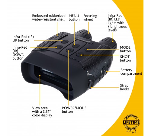 Бинокль цифровой ночного видения Levenhuk Halo 13X