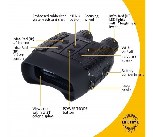 Бинокль цифровой ночного видения Levenhuk Halo 13X Wi-Fi