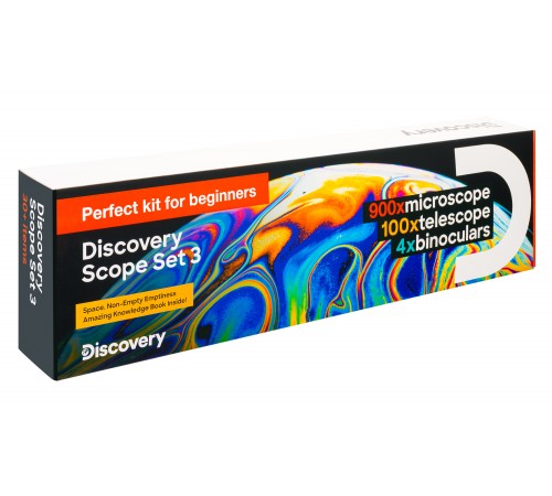 Набор Levenhuk Discovery Scope 3 с книгой Набор Levenhuk Discovery Scope 3 с книгой
