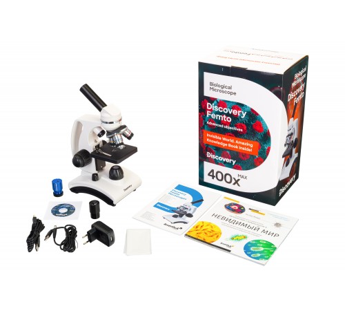 Микроскоп цифровой Levenhuk Discovery Femto Polar с книгой
