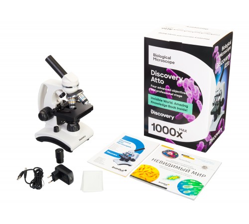 Микроскоп Levenhuk Discovery Atto Polar с книгой Микроскоп Levenhuk Discovery Atto Polar с книгой