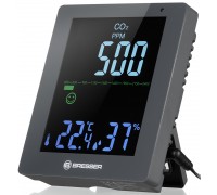 Гигрометр Bresser Air Quality Smile с датчиком CO2, серый