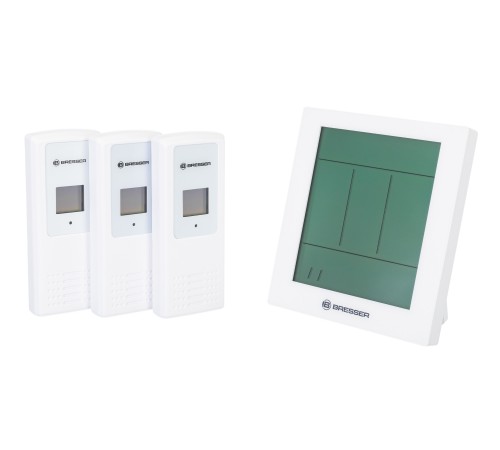 Метеостанция Bresser Temeo Hygro Quadro Prestige с тремя датчиками, серая