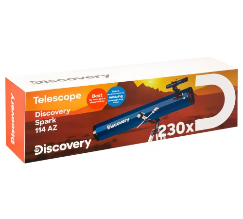 Телескоп Levenhuk Discovery Spark 114 AZ с книгой