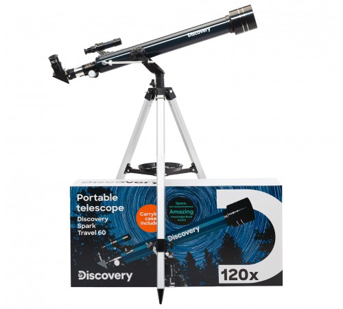Телескоп Levenhuk Discovery Spark Travel 60 с книгой Телескоп Levenhuk Discovery Spark Travel 60 с книгой