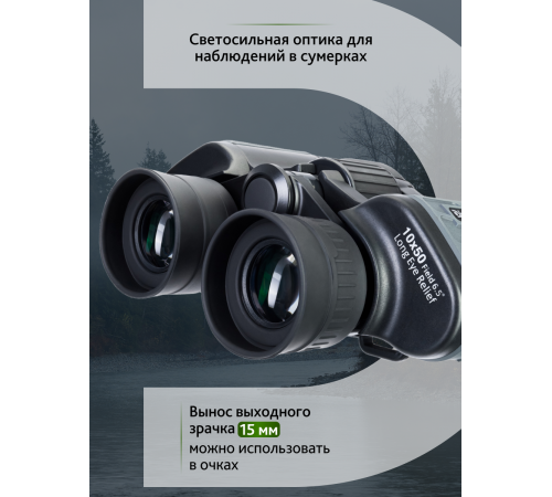 Бинокль Levenhuk Discovery Flint 10x50