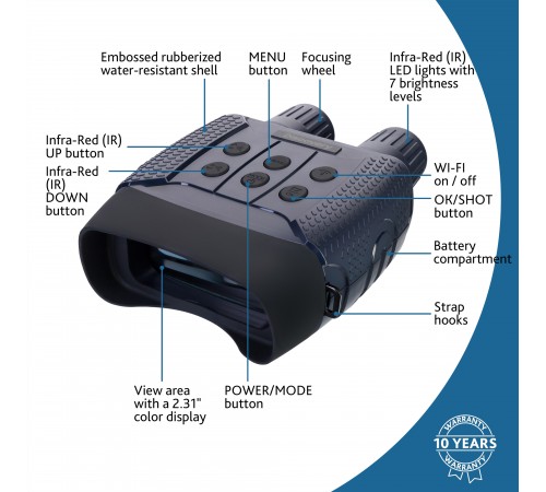 Бинокль цифровой ночного видения Levenhuk Discovery Night BL20 со штативом