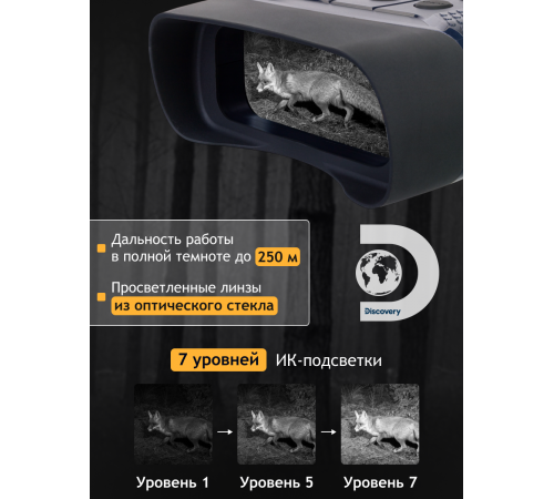 Бинокль цифровой ночного видения Levenhuk Discovery Night BL20 со штативом