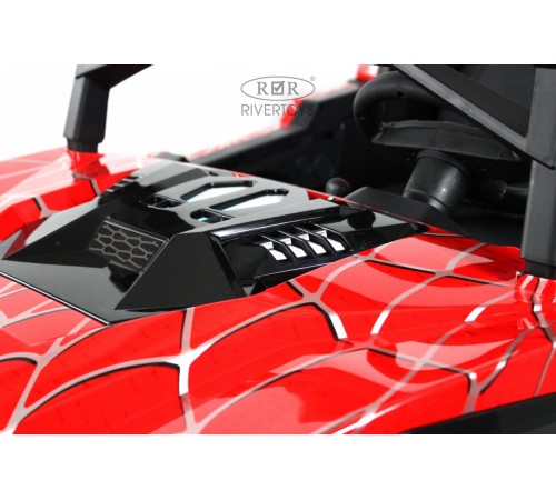 Детский электромобиль A707AA LUX NEW 4WD (16 км/ч.) красный спайдер