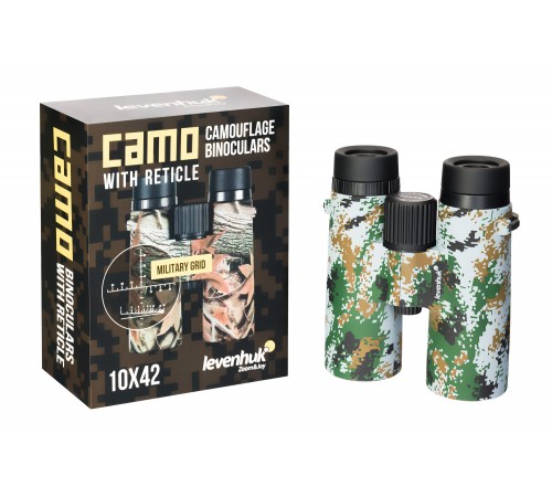 Бинокль камуфляжный Levenhuk Camo 10x42 с сеткой