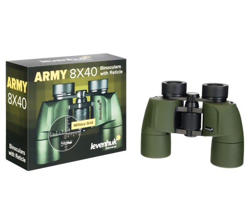 Бинокль Levenhuk Army 8x40 с сеткой Бинокль Levenhuk Army 8x40 с сеткой