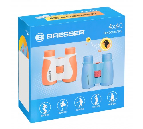 Бинокль детский Bresser Junior 4x40, оранжевый