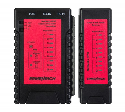 Кабельный тестер Ermenrich NetGeeks NP10 Кабельный тестер Ermenrich NetGeeks NP10