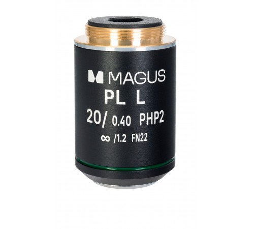 Объектив MAGUS 20HP 20х/0,40 Plan L фазовый PHP2 ∞/1,2 WD 8,0 мм Объектив MAGUS 20HP 20х/0,40 Plan L фазовый PHP2 ∞/1,2 WD 8,0 мм
