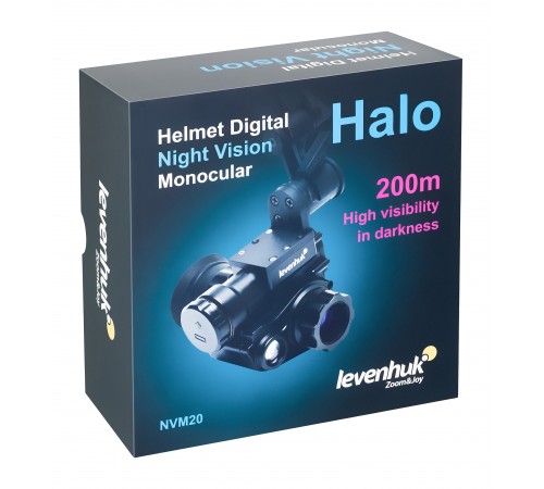 Монокуляр цифровой ночного видения Levenhuk Halo NVM20 Helmet, с креплением на шлем