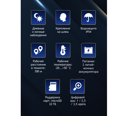 Бинокль цифровой ночного видения Levenhuk Halo NVB10 Helmet, с креплением на шлем